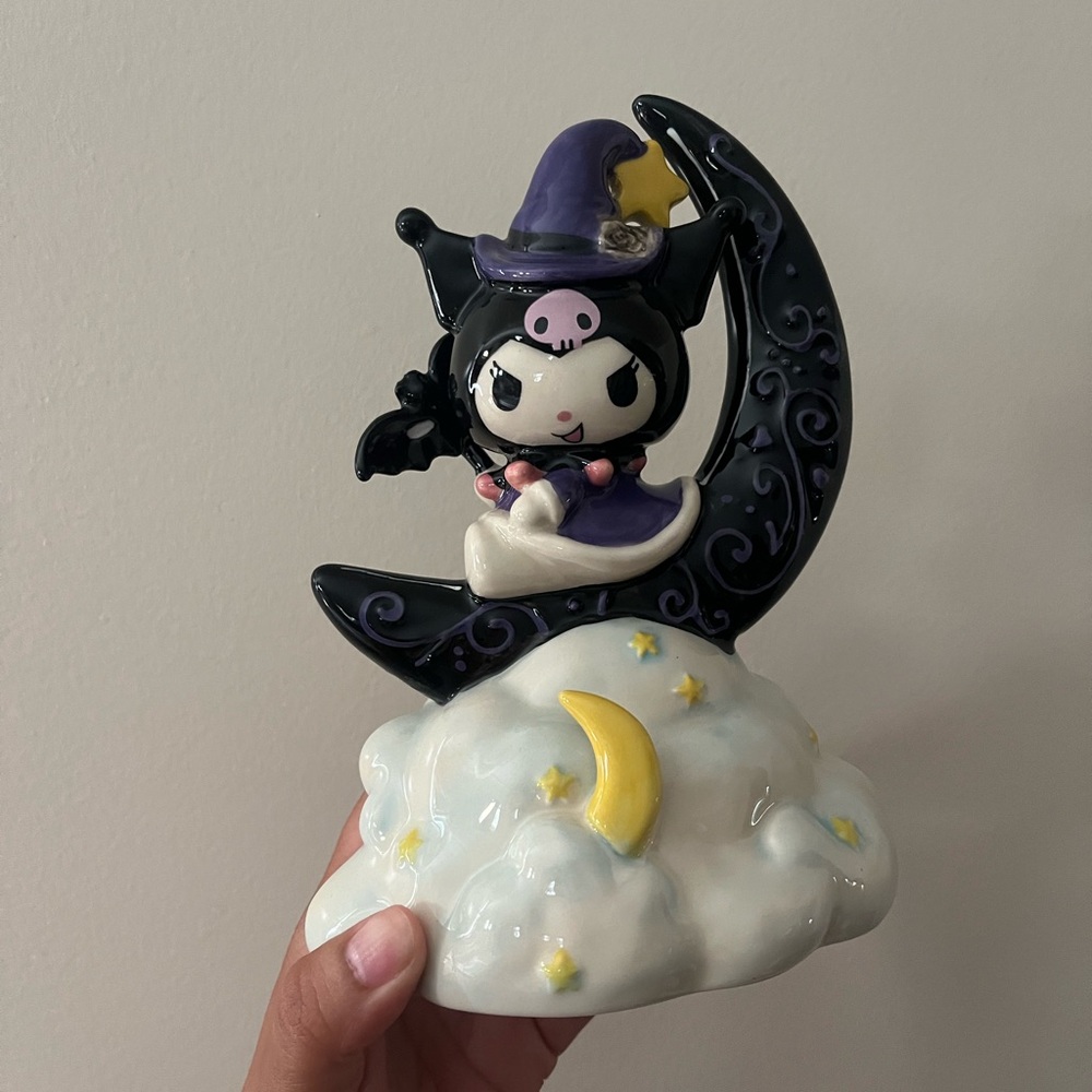 Kuromi Witch and Moon Ceramic Figurine